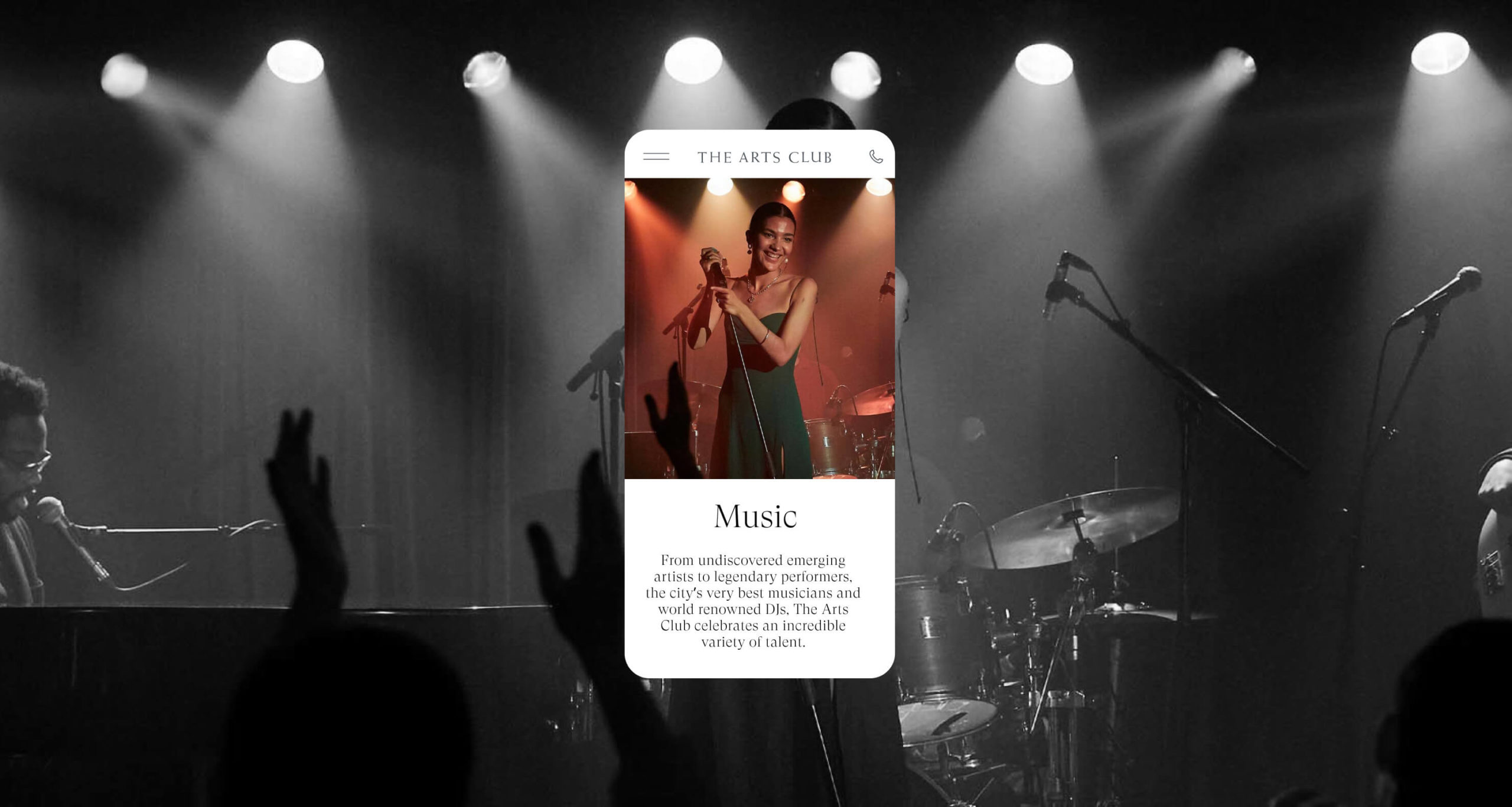 Deep Design Agency The Arts Club Website 4