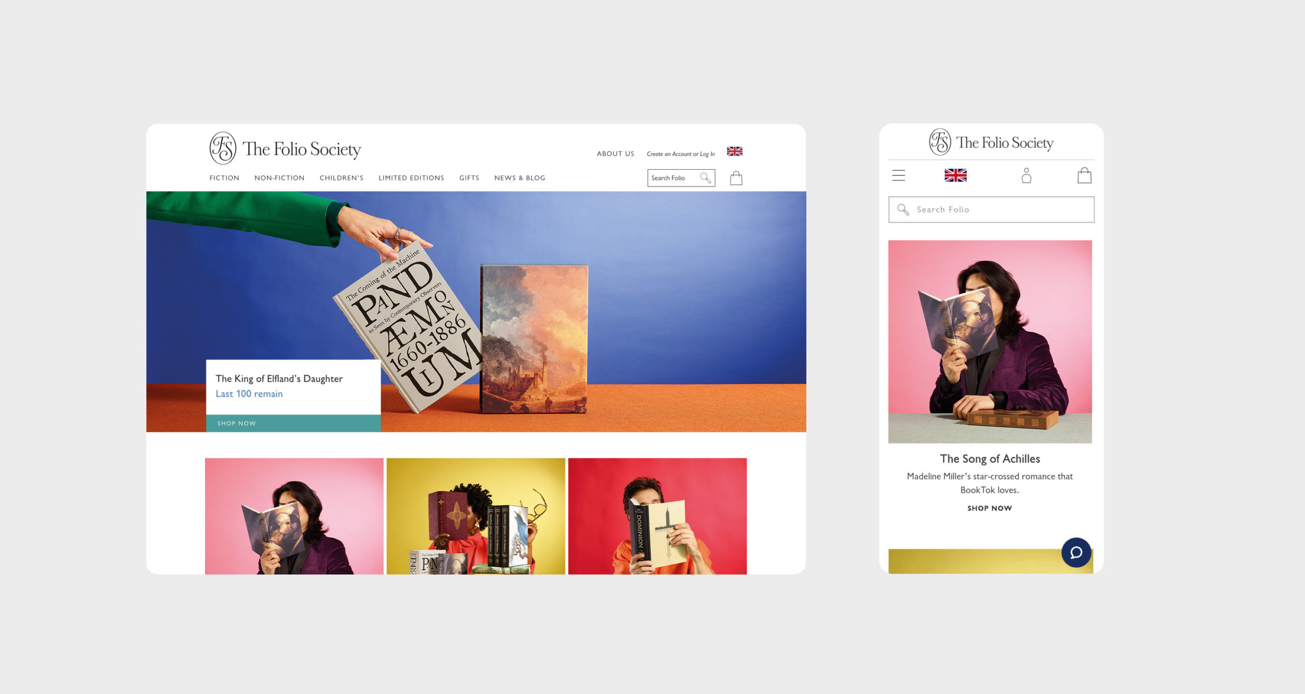 Deep Design Agency Folio Society Campaign Summer 1