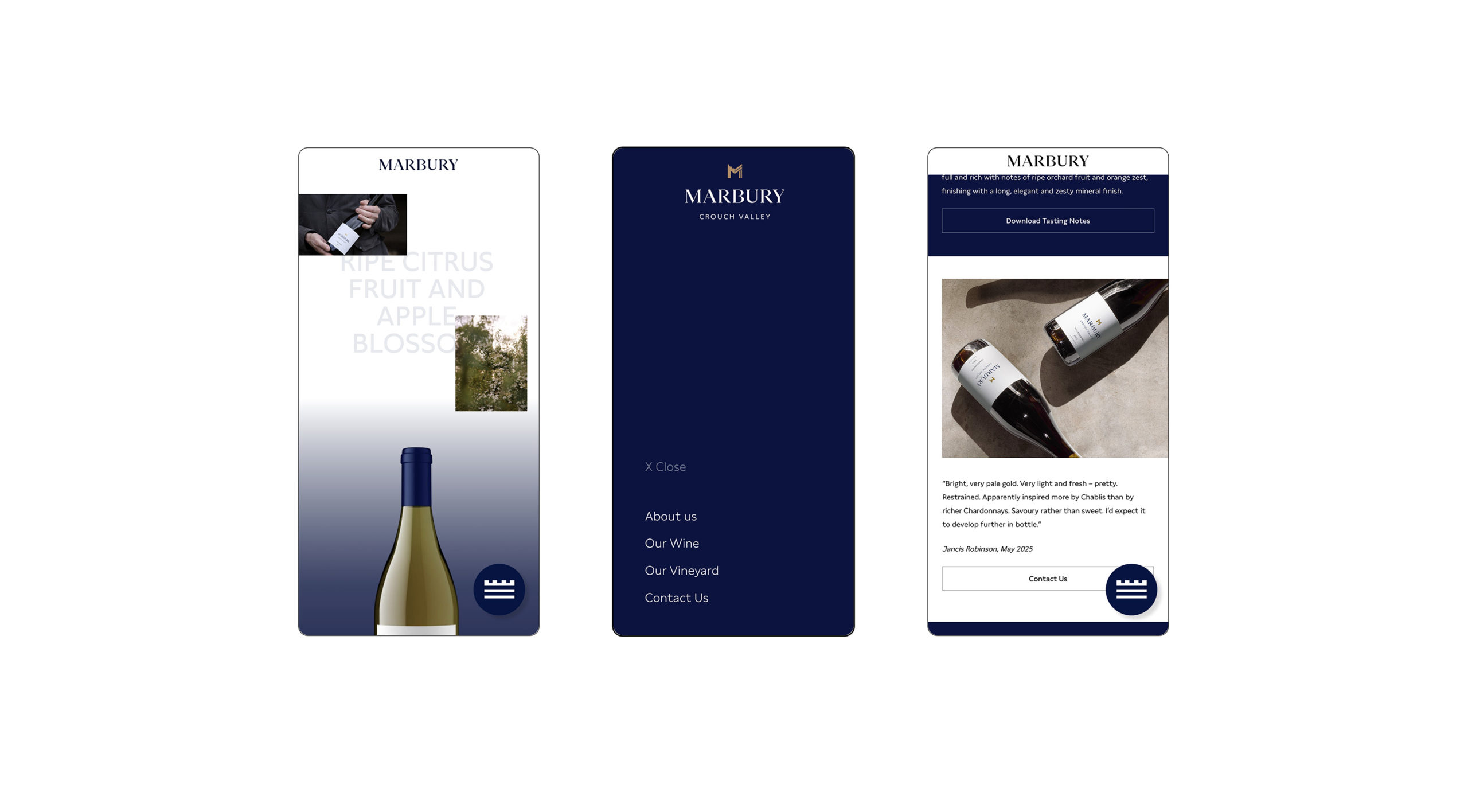 Deep Design Agency London Marbury Wines Website Mobile 2